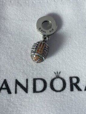 Pandora Crystals American Football Dangle Charm